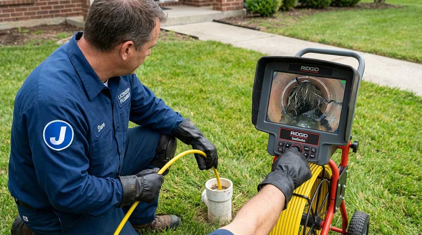 Sewer camera inspection being performed by Johns Plumbing LLC in Monrovia